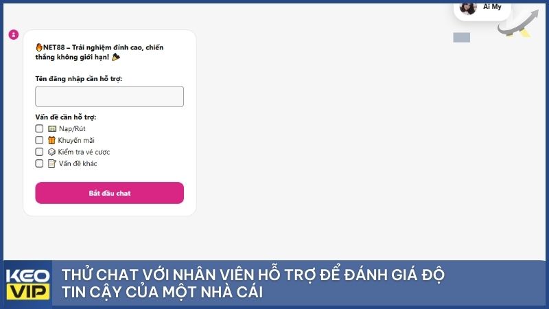 5 Dấu Hiệu Nhận Biết Nhà Cái Uy Tín Chuẩn Xác Nhất 2025 2 Thử chat với nhân viên CSKH của nhà cái để kiểm tra độ tin cậy